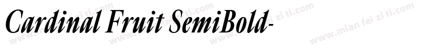 Cardinal Fruit SemiBold字体转换